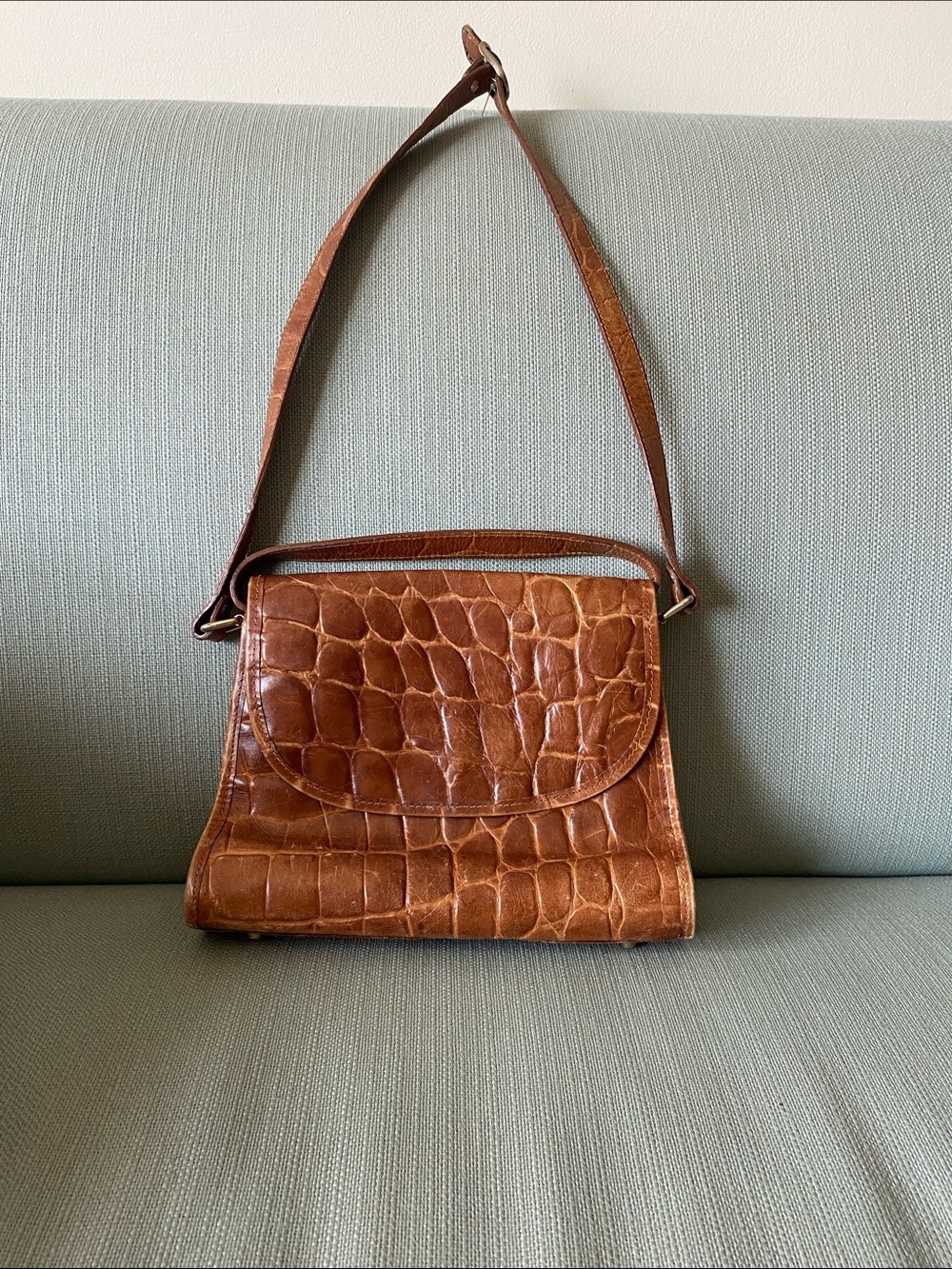 Vintage Dillards Leather Shoulder Bag Made In Italy